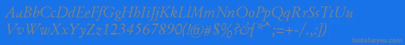 AlexanderRegular Font – Gray Fonts on Blue Background