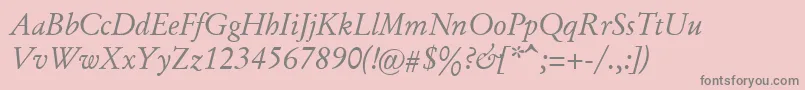 AlexanderRegular Font – Gray Fonts on Pink Background