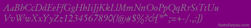 AlexanderRegular Font – Gray Fonts on Purple Background