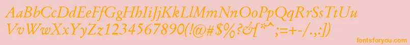 AlexanderRegular Font – Orange Fonts on Pink Background