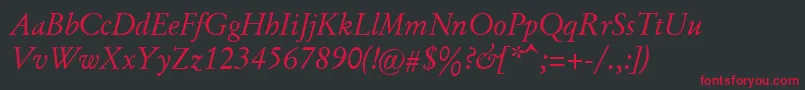 AlexanderRegular Font – Red Fonts on Black Background