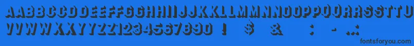 Шрифт OdeonDrop – чёрные шрифты на синем фоне