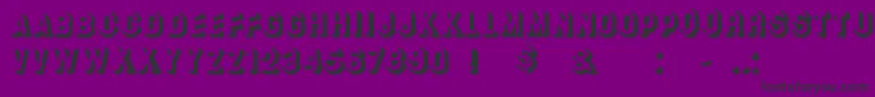 OdeonDrop-Schriftart – Schwarze Schriften auf violettem Hintergrund