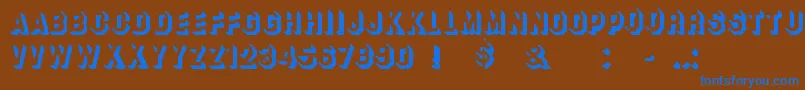 Шрифт OdeonDrop – синие шрифты на коричневом фоне