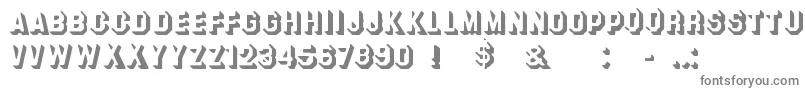 フォントOdeonDrop – 白い背景に灰色の文字