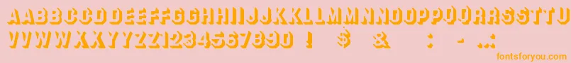 OdeonDrop Font – Orange Fonts on Pink Background