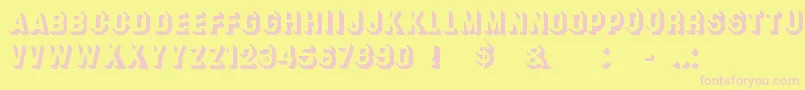 OdeonDrop Font – Pink Fonts on Yellow Background