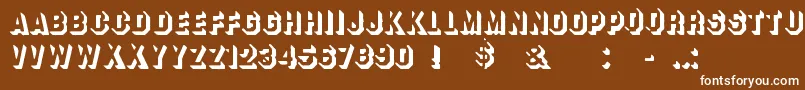 フォントOdeonDrop – 茶色の背景に白い文字