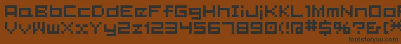 BmPlainA7 Font – Black Fonts on Brown Background