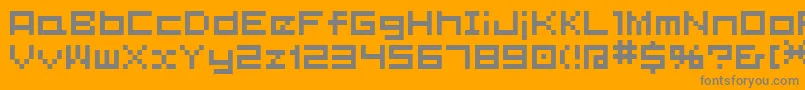 フォントBmPlainA7 – オレンジの背景に灰色の文字
