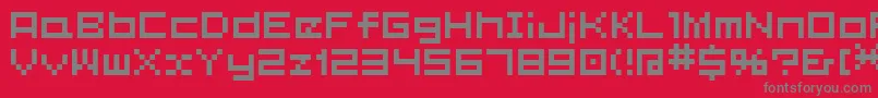BmPlainA7 Font – Gray Fonts on Red Background