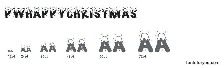 Pwhappychristmas Font Sizes