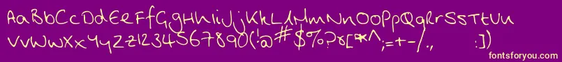 MtfJude Font – Yellow Fonts on Purple Background