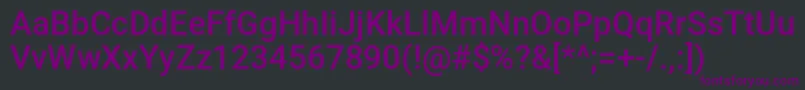 Шрифт Robo – фиолетовые шрифты на чёрном фоне
