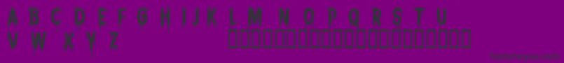 CfnightmarepersonalRegular Font – Black Fonts on Purple Background