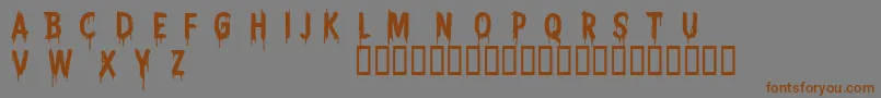 CfnightmarepersonalRegular Font – Brown Fonts on Gray Background
