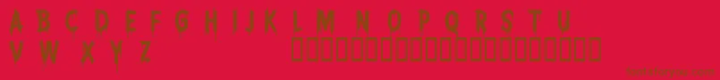 Police CfnightmarepersonalRegular – polices brunes sur fond rouge