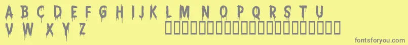 CfnightmarepersonalRegular Font – Gray Fonts on Yellow Background