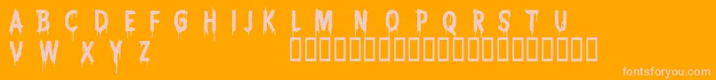 CfnightmarepersonalRegular Font – Pink Fonts on Orange Background
