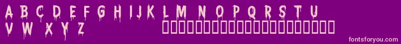 Шрифт CfnightmarepersonalRegular – розовые шрифты на фиолетовом фоне
