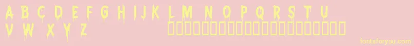 CfnightmarepersonalRegular Font – Yellow Fonts on Pink Background