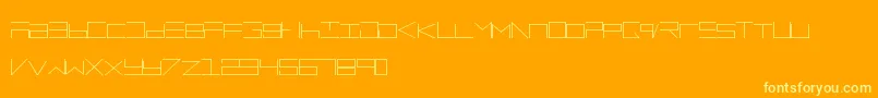 Electroman Font – Yellow Fonts on Orange Background