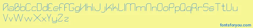 Qube Font – Blue Fonts on Yellow Background