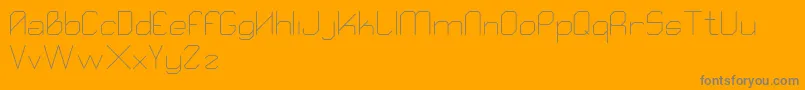 Qube Font – Gray Fonts on Orange Background