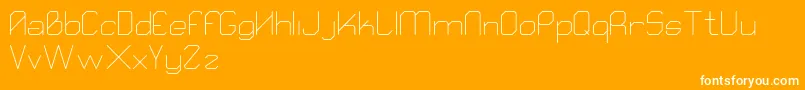 Qube Font – White Fonts on Orange Background