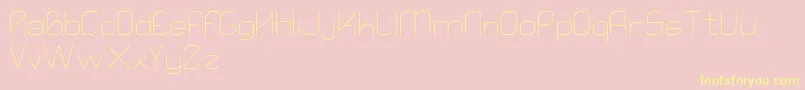 Qube Font – Yellow Fonts on Pink Background