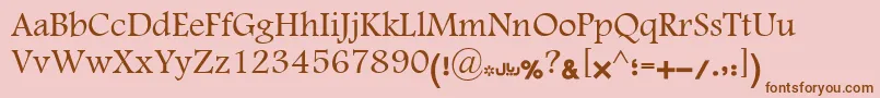 Motken3areeb Font – Brown Fonts on Pink Background