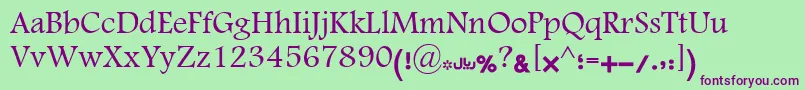 Motken3areeb Font – Purple Fonts on Green Background