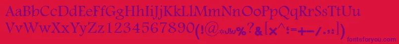 Fonte Motken3areeb – fontes roxas em um fundo vermelho