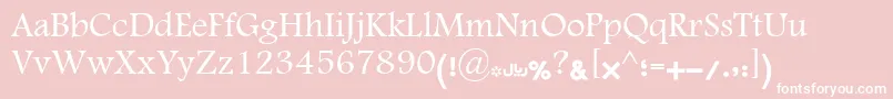 Motken3areeb Font – White Fonts on Pink Background