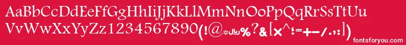 Motken3areeb Font – White Fonts on Red Background