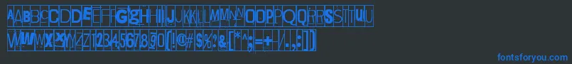 LievidenceAgain Font – Blue Fonts on Black Background