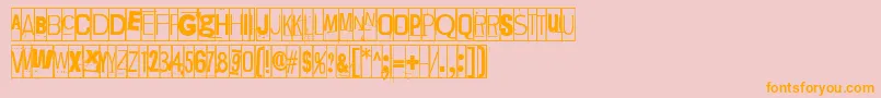 LievidenceAgain Font – Orange Fonts on Pink Background