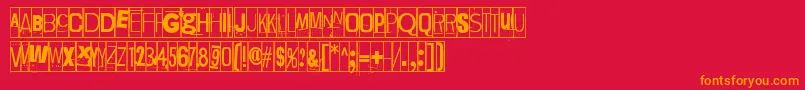 LievidenceAgain Font – Orange Fonts on Red Background