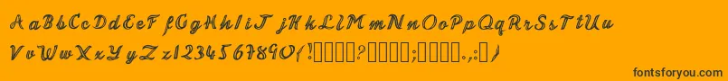 MalonzoFont Font – Black Fonts on Orange Background