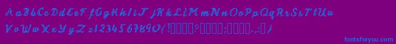 MalonzoFont Font – Blue Fonts on Purple Background