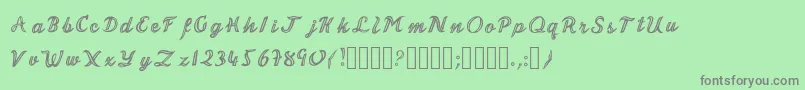 MalonzoFont Font – Gray Fonts on Green Background