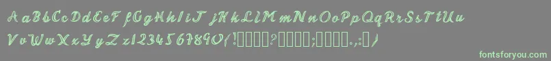 MalonzoFont Font – Green Fonts on Gray Background