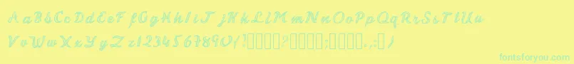 MalonzoFont Font – Green Fonts on Yellow Background