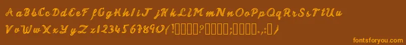 MalonzoFont Font – Orange Fonts on Brown Background