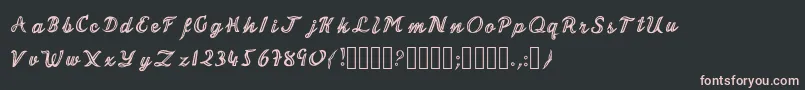 MalonzoFont Font – Pink Fonts on Black Background