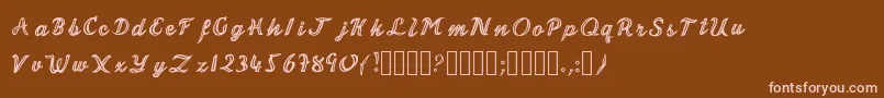 MalonzoFont Font – Pink Fonts on Brown Background