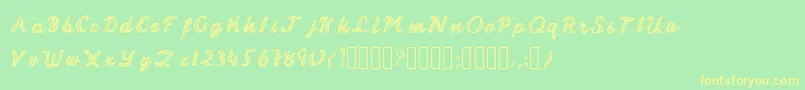 MalonzoFont Font – Yellow Fonts on Green Background