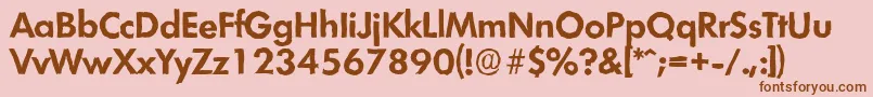 LimerickantiqueBold Font – Brown Fonts on Pink Background