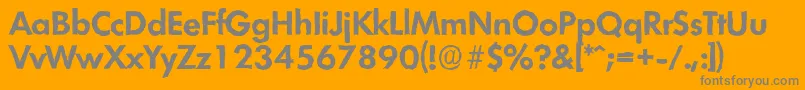 LimerickantiqueBold Font – Gray Fonts on Orange Background