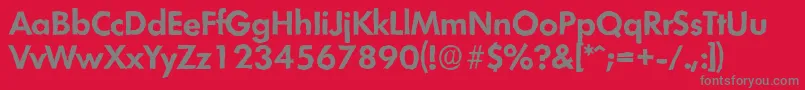 LimerickantiqueBold Font – Gray Fonts on Red Background